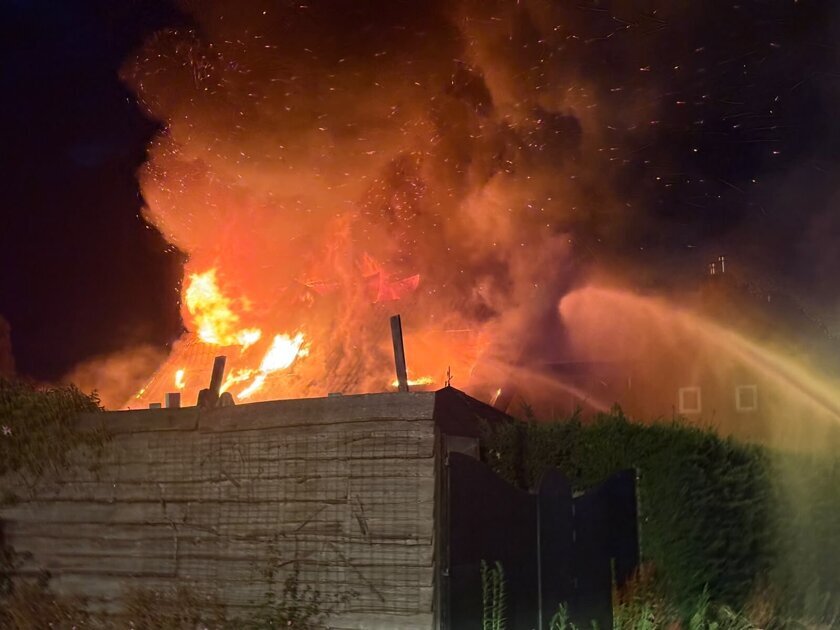 Forse brand in Ossenisse