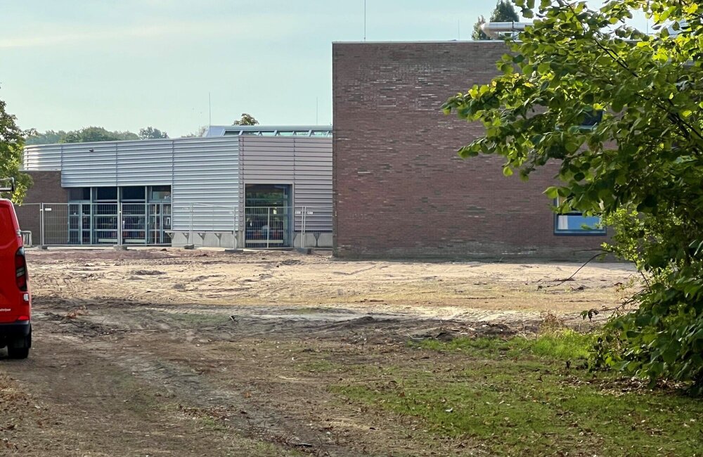 bouwplaats nieuwbouw Reynaertcollege