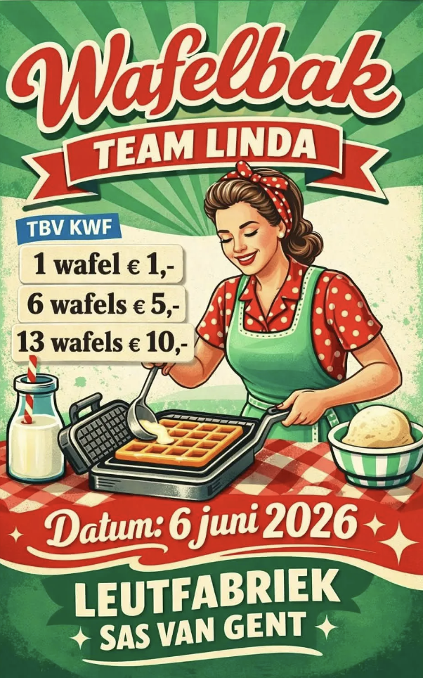 wafelbak actie team linda
