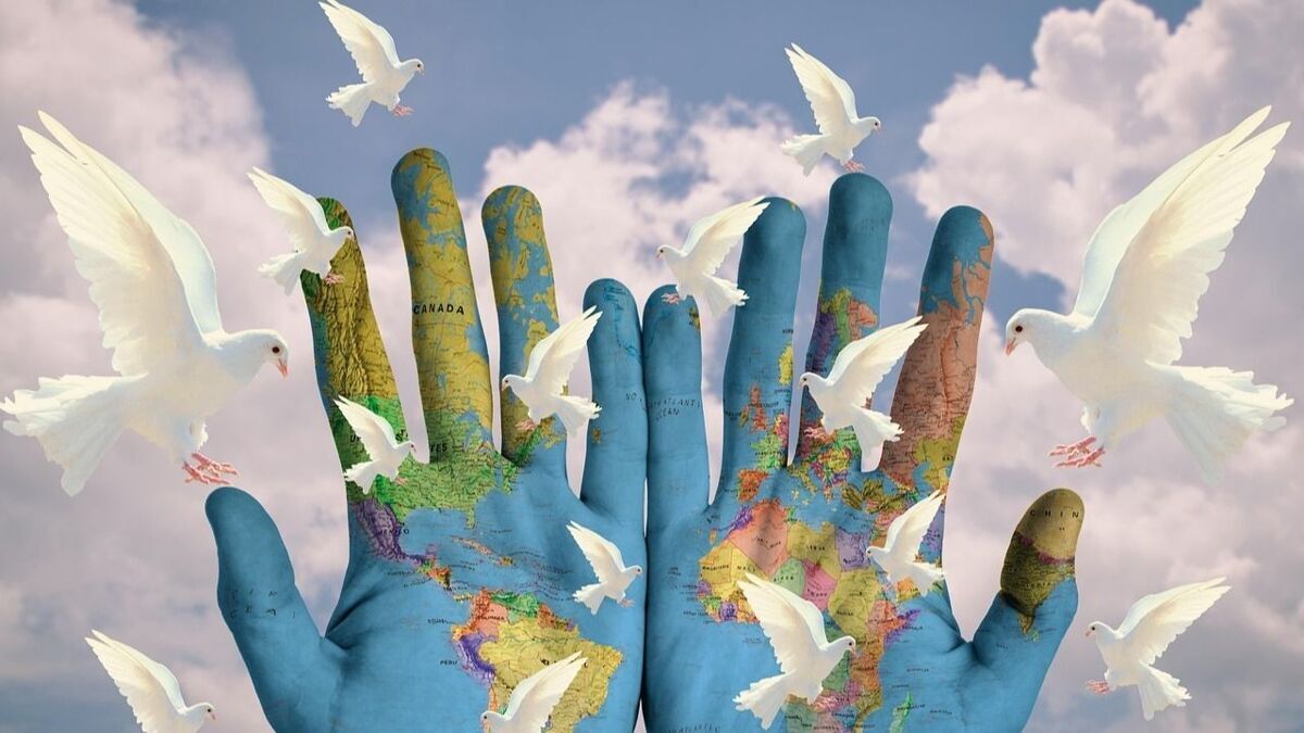 Wereld handen vogels