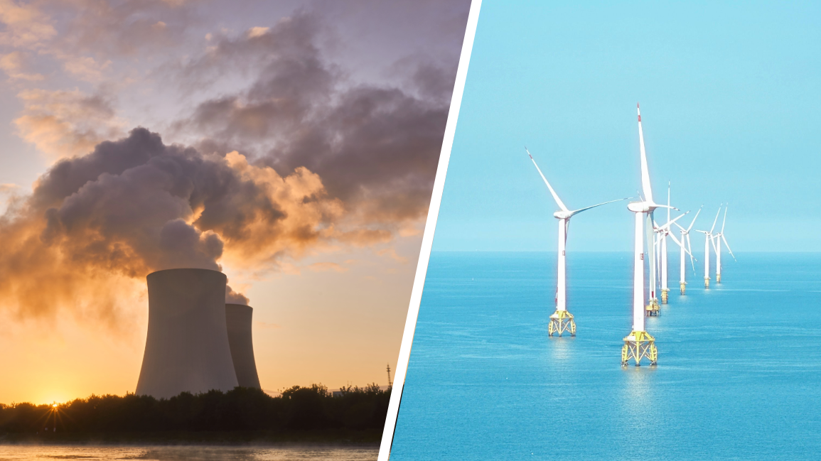 Kernenergie en windenergie