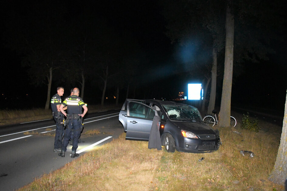 Bestuurder gewond na botsing met boom op N676 bij Breskens