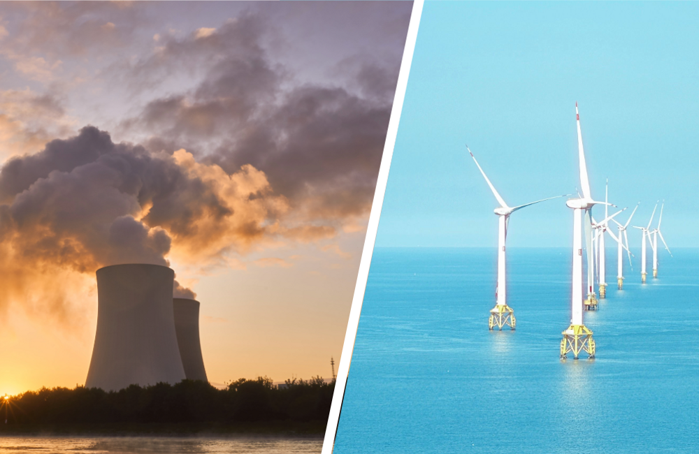 Kernenergie en windenergie