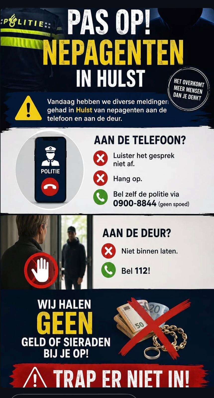 waarschuwing nepagenten