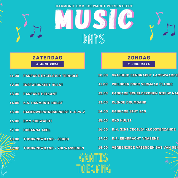 Planning music Days-5