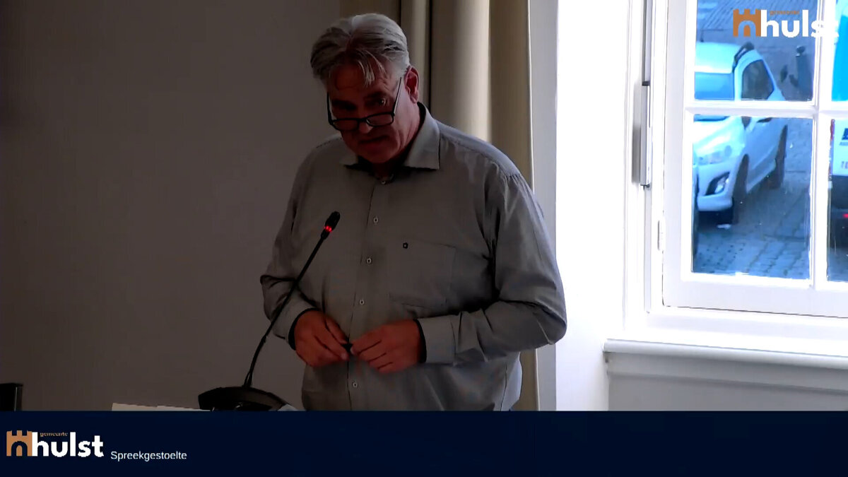 Raadsvergadering Hulst wethouder Steijaert