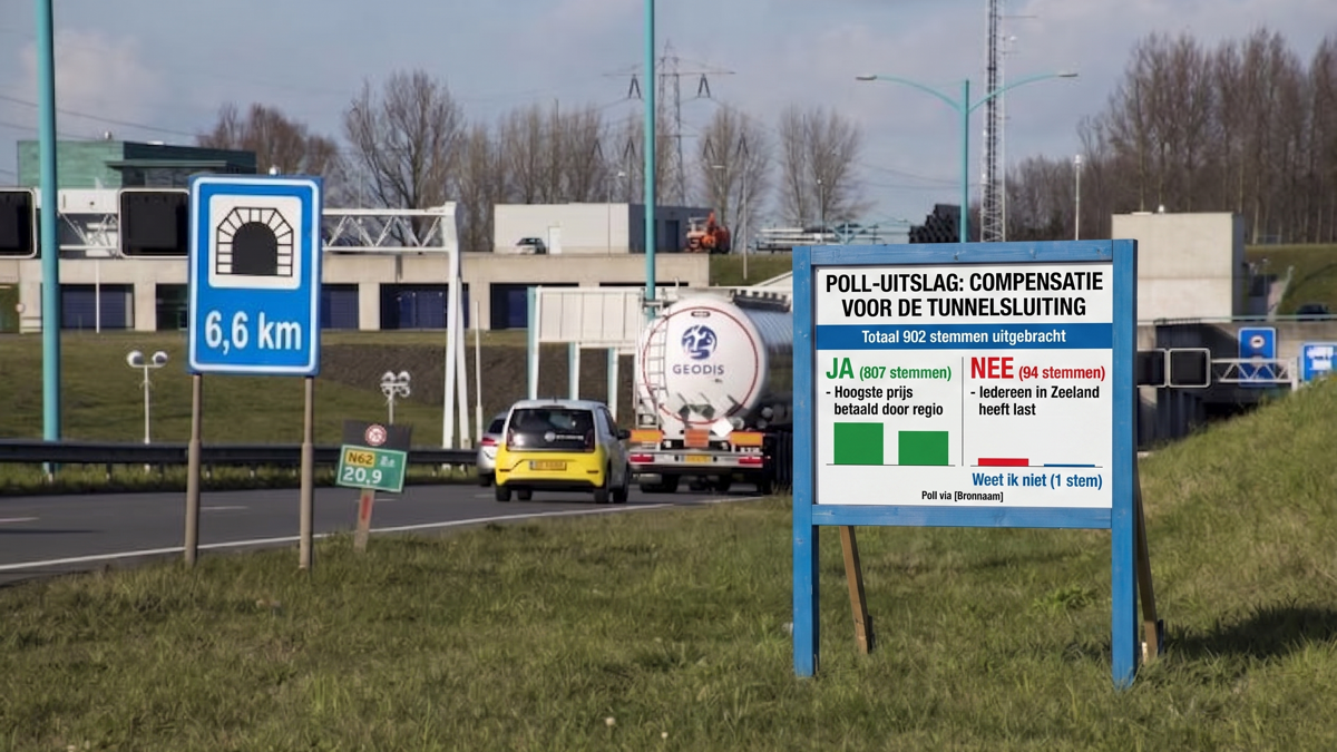 Poll Westerscheldetunnel uitslag
